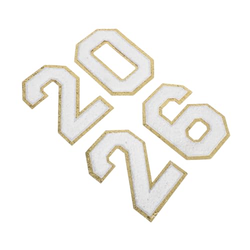 NUOBESTY 4 Stück Weiß-goldene Chenille Aufnäher Zahlen zum Aufbügeln Bestickte Verschleißfeste Polyester Patches für DIY Kleidung Hüte Rucksäcke Schuluniformen Vielseitige Dekoration NUOBESTY 4 Stück Weiß-goldene Chenille Aufnäher Zahlen zum Aufbügeln Bestickte Verschleißfeste Polyester Patches für DIY Kleidung Hüte Rucksäcke Schuluniformen Vielseitige Dekoration von NUOBESTY