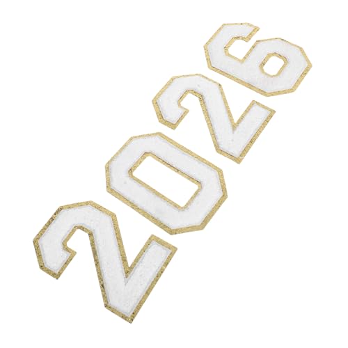 NUOBESTY 4 Stück Weiße Aufbügelbare Chenille Zahlen Patches mit Goldrand Polyester Bestickte Aufnäher für Kleidung Hüte Rucksäcke DIY Kleidung Reparatur und Personalisierung NUOBESTY 4 Stück Weiße Aufbügelbare Chenille Zahlen Patches mit Goldrand Polyester Bestickte Aufnäher für Kleidung Hüte Rucksäcke DIY Kleidung Reparatur und Personalisierung von NUOBESTY