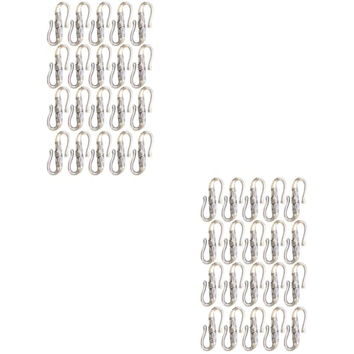 NUOBESTY 2 Sets Halskette Und Armband Silber S-haken Verschluss Legierung Verschluss Haken Schmuck Zubehör S-förmige Haken 20 Stück * 2 von NUOBESTY