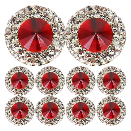 NUOBESTY 40 Stück Diy Funkelndes Strasssteine für Schmuck Haaraccessoires und Nagelkunst Runde und Flachrücken Verzierungen für Projekte von NUOBESTY