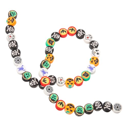 NUOBESTY 40 Stück Halloween Kürbis Perlen Armband Perlen für Diy Schmuckherstellung Weiche Polymer Clay Beads für Armbänder und Dekorationen NUOBESTY 40 Stück Halloween Kürbis Perlen Armband Perlen für Diy Schmuckherstellung Weiche Polymer Clay Beads für Armbänder und Dekorationen von NUOBESTY