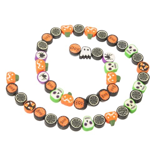 NUOBESTY 40 Stück Halloween Perlen Polymer Perlen für Armbänder und Kürbis und Schädel Design für Diy Schmuckprojekte und Bastelarbeiten NUOBESTY 40 Stück Halloween Perlen Polymer Perlen für Armbänder und Kürbis und Schädel Design für Diy Schmuckprojekte und Bastelarbeiten von NUOBESTY