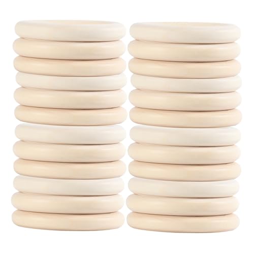 NUOBESTY 40 Stück Holzring Bastelringe in Loser Unvollendete Makramee-ringe Kleine Ringe Zum Basteln Holz Kreis Holzreger Für Handwerksvorräte Makramee-ring Aus Holz Beige Hölzern NUOBESTY 40 Stück Holzring Bastelringe in Loser Unvollendete Makramee-ringe Kleine Ringe Zum Basteln Holz Kreis Holzreger Für Handwerksvorräte Makramee-ring Aus Holz Beige Hölzern von NUOBESTY