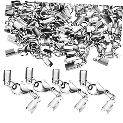 NUOBESTY 40 Stück Karabinerverschlüsse Aus Edelstahl Schmuck-bastelzubehör Verschlüsse Für Halsketten von NUOBESTY