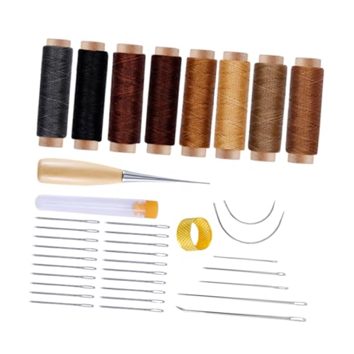 NUOBESTY 40 Stück Lederreparaturwerkzeuge lei Fix Stich Produkt Handnähnadel Leder Lederreparaturzubehör Lederschnur gewachstem Faden Lederhandwerkswerkzeug NUOBESTY 40 Stück Lederreparaturwerkzeuge lei Fix Stich Produkt Handnähnadel Leder Lederreparaturzubehör Lederschnur gewachstem Faden Lederhandwerkswerkzeug von NUOBESTY