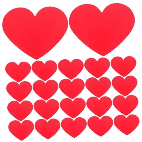 NUOBESTY 40 Stück Liebeskarte Rote herzförmige Karte Wandherzausschnitte Valentinstagspapierkarten grußkarten set valentinsgeschenke herzkarte Valentinstagskartenpapier Herz -DIY -Karte von NUOBESTY