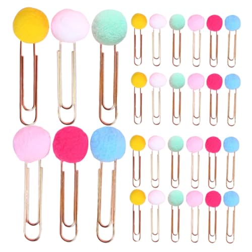 NUOBESTY 40 Stück Teiliges Bunte Pompon Büroklammern Lesezeichen Farbenfrohe Vielseitige Papierclips für Bücher Notizen und Dokumente für Schüler Lehrer und Bürogebrauch NUOBESTY 40 Stück Teiliges Bunte Pompon Büroklammern Lesezeichen Farbenfrohe Vielseitige Papierclips für Bücher Notizen und Dokumente für Schüler Lehrer und Bürogebrauch von NUOBESTY