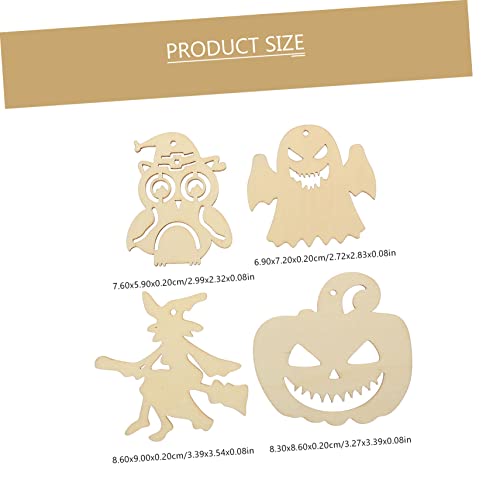 NUOBESTY 40 Stück Teiliges Halloween Holzscheiben zum Bemalen Unvollendete Holzanhänger mit Kürbis Geist Hexe und Eule Motiven Glatte Oberfläche Kindgerechtes Bastelmaterial für Diy NUOBESTY 40 Stück Teiliges Halloween Holzscheiben zum Bemalen Unvollendete Holzanhänger mit Kürbis Geist Hexe und Eule Motiven Glatte Oberfläche Kindgerechtes Bastelmaterial für Diy von NUOBESTY