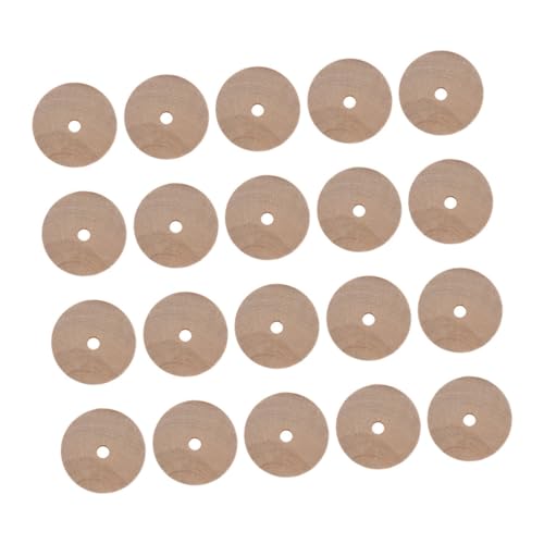 NUOBESTY 40 Stück Teiliges Holzräder für Bastelarbeiten Unbehandelte Miniatur Holzräder für DIY Automodelle und Kreative Projekte für Bastler von NUOBESTY