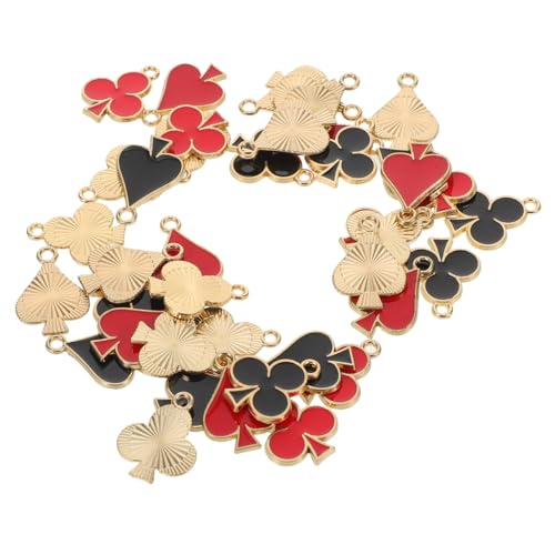 NUOBESTY 40 Stück Teiliges Metalllegierung Öl Akzente Spielkarten Anhänger Schwarzpik Kreuz Design DIY Schmuckanhänger für Halsketten Armbänder Ohrringe Kreative Bastelanhänger NUOBESTY 40 Stück Teiliges Metalllegierung Öl Akzente Spielkarten Anhänger Schwarzpik Kreuz Design DIY Schmuckanhänger für Halsketten Armbänder Ohrringe Kreative Bastelanhänger von NUOBESTY