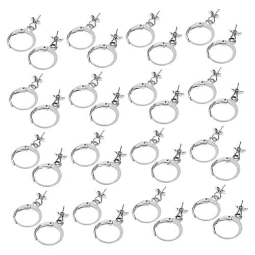 NUOBESTY 40 Stück Teiliges Runde Edelstahl Lever Back Ohrringhaken Französischer Verschluss DIY Schmuckzubehör Komfortabel Elegant Vielseitig für Ohrschmuck Herstellung von NUOBESTY