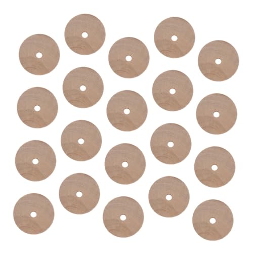 NUOBESTY 40 Stück Unbehandelte Holzräder für Bastelprojekte Robuste Glatte Miniatur Holzreifen für Diy Modellautos Natürliche Holzräder zum Bemalen und Dekorieren Vielseitig Einsetzbar für von NUOBESTY