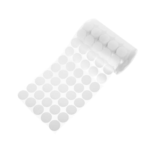 NUOBESTY 400 Paare Rund Selbstklebende Klettpunkte Weiß Stark Haftendes Klettband für DIY Handwerk Vorhang Befestigung Polyester Nylon Material Doppelseitig Haftend von NUOBESTY