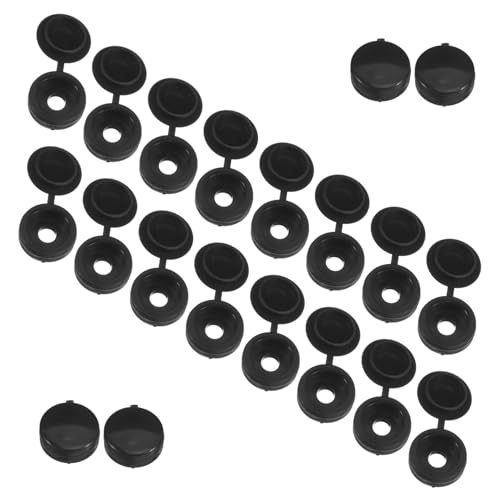NUOBESTY 400 Stück Zierkappe Aufschrauben Kennzeichenschrauben Aus Kunststoff Schwarze Schraubenabdeckungen Verschlussschrauben Und Kappen Staubschutzscharnier Polsterschrauben Black von NUOBESTY