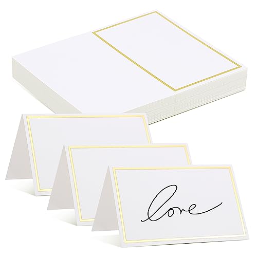 NUOBESTY 40Stücke Tischkarten mit Goldener Folienrand Leere Namenskarten für Hochzeiten Dinnerpartys und Veranstaltungen Premium für Elegante Tischdekorationen NUOBESTY 40Stücke Tischkarten mit Goldener Folienrand Leere Namenskarten für Hochzeiten Dinnerpartys und Veranstaltungen Premium für Elegante Tischdekorationen von NUOBESTY