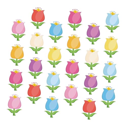 NUOBESTY 45 Stück Tulpenausschnitte: Dekoratives Frühlings-scrapbook-papier Für Pinnwände Im Klassenzimmer – Diy-zubehör Mit Klebepunkten Für Partygeschenke von NUOBESTY