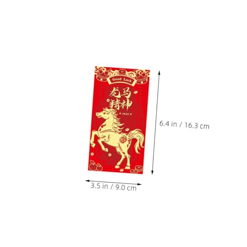 NUOBESTY 48 Stück Teiliges Chinesische Neujahrs Rote Umschläge Jahr Des Pferdes Traditionelle Hongbao Geldumschläge Für Frühlingsfest Geburtstag Geschenkumschläge Mit Großzügiger Kapazität NUOBESTY 48 Stück Teiliges Chinesische Neujahrs Rote Umschläge Jahr Des Pferdes Traditionelle Hongbao Geldumschläge Für Frühlingsfest Geburtstag Geschenkumschläge Mit Großzügiger Kapazität von NUOBESTY