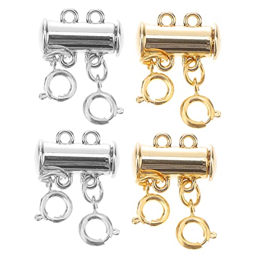 NUOBESTY 4Stücke Teiliges Magnetverschluss für Halsketten und Armbänder Doppelte Kettenverbinder Kupfer für DIY Schmuckherstellung Schmutzabweisend und Lichtbeständig Einfach NUOBESTY 4Stücke Teiliges Magnetverschluss für Halsketten und Armbänder Doppelte Kettenverbinder Kupfer für DIY Schmuckherstellung Schmutzabweisend und Lichtbeständig Einfach von NUOBESTY