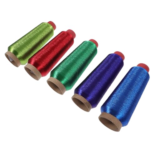 NUOBESTY 5 Rollen Computer Stickgarn Multifunktionale Stickfäden für Kreuzstich Langlebig und Praktisch für DIY Projekte Kinderbasteleien Dekoration und Mehr von NUOBESTY