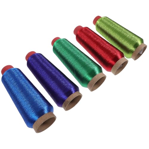 NUOBESTY 5 Rollen Computer Stickgarn Multifunktionale Strapazierfähige Fäden für Kreuzstich und Gemischte Farben für Kreative DIY Projekte und Kinderhandwerk von NUOBESTY