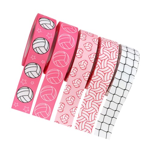 NUOBESTY 5 Rollen Geschenkband Volleyballbänder Für Die Mannschaft Sport Thematisches Band Volleyball-haarband Band Zum Basteln Volleyball-bastelband Bänder Für Handwerk Kugelband Polyester NUOBESTY 5 Rollen Geschenkband Volleyballbänder Für Die Mannschaft Sport Thematisches Band Volleyball-haarband Band Zum Basteln Volleyball-bastelband Bänder Für Handwerk Kugelband Polyester von NUOBESTY