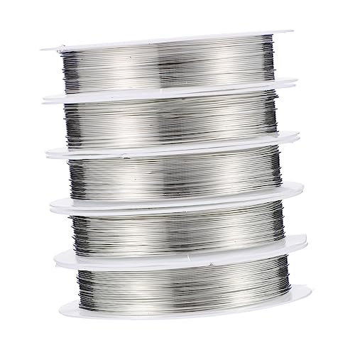 NUOBESTY 5 Rollen Kupferkabel DIY-Draht zur Schmuckherstellung Schmuck Draht für Schmuck Kupferdraht basteln Metalldraht für die Schmuckherstellung Schmuckdraht Silver NUOBESTY 5 Rollen Kupferkabel DIY-Draht zur Schmuckherstellung Schmuck Draht für Schmuck Kupferdraht basteln Metalldraht für die Schmuckherstellung Schmuckdraht Silver von NUOBESTY