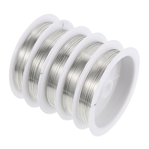 NUOBESTY 5 Rollen Kupferkabel Diy-draht Zur Schmuckherstellung Biegbarer Draht Perlen Basteln Basteldraht Anhänger Für Die Schmuckherstellung Für Schmuck Schmuckdraht Silver NUOBESTY 5 Rollen Kupferkabel Diy-draht Zur Schmuckherstellung Biegbarer Draht Perlen Basteln Basteldraht Anhänger Für Die Schmuckherstellung Für Schmuck Schmuckdraht Silver von NUOBESTY