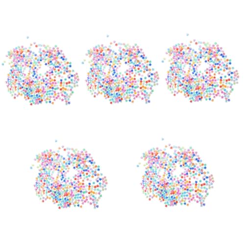 NUOBESTY 5 Sätze Acrylperlen Bunte Diy Spacer Perlen Für Armbänder Und Schlüsselanhänger Hochwertige Bastelperlen Für Handarbeiten 600 Stück * 5 von NUOBESTY