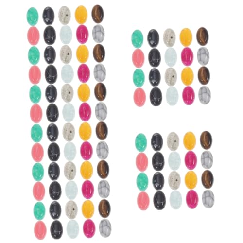 NUOBESTY 5 Sätze Cabochons Natürlichen Ovale Form Diy Schmuckmaterialien Für Zufällige Farben Für Bastelprojekte Und Dekoration Zufällige Farbe 20 Stück * 5 von NUOBESTY