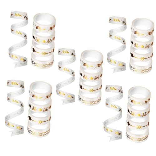 NUOBESTY 5 Sätze Washi Tape Dekoratives Klebeband Für Scrapbooking Und Diy Projekte Selbstklebend Vielseitig Einsetzbar Notizbücher Und Mehr 5 Rollen * 5 von NUOBESTY