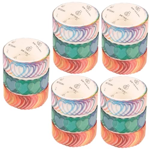 NUOBESTY 5 Sätze Washi Tape Für Scrapbooking Dekoratives Klebeband Für Diy Handwerksprojekte Kreative Designs Für Tagebuch Und Notizbuchdekoration Für Und Bastelarbeiten 3 Rollen * 5 von NUOBESTY