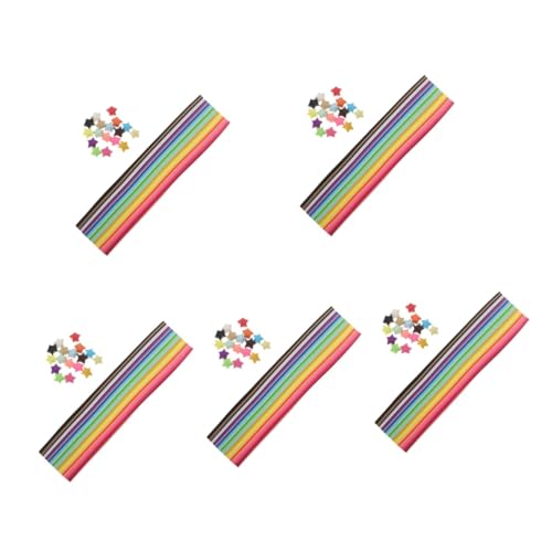 NUOBESTY 5 Sätze Wunschflasche Origami Bastelkasten Buntpapier Manifold Origami Dekorpapier Stern Aus Papier Streifen Kleines Origami-papier Papiersterne Weihnachten Colorful 540 Stück * 5 NUOBESTY 5 Sätze Wunschflasche Origami Bastelkasten Buntpapier Manifold Origami Dekorpapier Stern Aus Papier Streifen Kleines Origami-papier Papiersterne Weihnachten Colorful 540 Stück * 5 von NUOBESTY