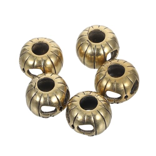 NUOBESTY 5 Stück Halloween Kürbis Anhänger aus Massivem Messing Handgefertigte Charms Langlebige DIY Schmuckperlen für Schlüsselanhänger und Armbänder Vintage Halloween Bastelzubehör von NUOBESTY