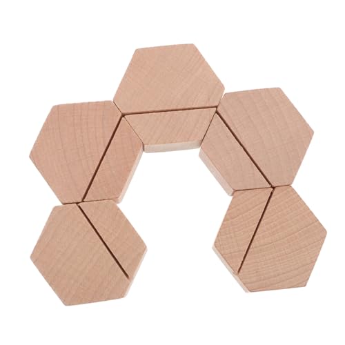 NUOBESTY 5 Stück Holz Kartenhalter Tragbarer Hexagonaler Stand für Visitenkarten und Fotos Stilvolle Tischdekoration für Büro Meetings und Veranstaltungen von NUOBESTY