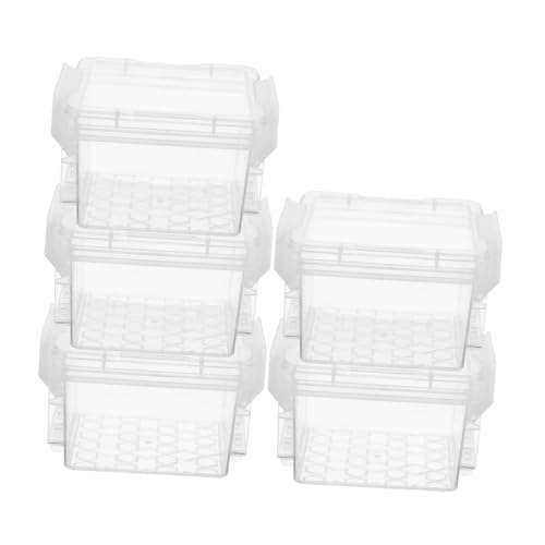 NUOBESTY 5 Stück Kleine Organizer für Schmuck Bürobedarf und Nähzubehör Transparente Tragbare Behälter mit Deckel NUOBESTY 5 Stück Kleine Organizer für Schmuck Bürobedarf und Nähzubehör Transparente Tragbare Behälter mit Deckel von NUOBESTY