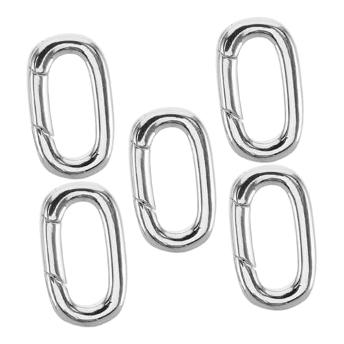 NUOBESTY 5 Stück Ovaler Schmuckverschluss Teiliges aus Kupfer mit Federverschluss Karabiner für Halsketten und Armbänder Vergoldet Mittlere Sicherer DIY Schmuckverbinder für Anhänger und NUOBESTY 5 Stück Ovaler Schmuckverschluss Teiliges aus Kupfer mit Federverschluss Karabiner für Halsketten und Armbänder Vergoldet Mittlere Sicherer DIY Schmuckverbinder für Anhänger und von NUOBESTY