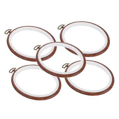 NUOBESTY 5 Stück Ovaler Stickrahmen Imitierter Holzring für DIY Kreuzstich Hochwertige Nähzubehör für Präzise Handarbeiten Vintage Design NUOBESTY 5 Stück Ovaler Stickrahmen Imitierter Holzring für DIY Kreuzstich Hochwertige Nähzubehör für Präzise Handarbeiten Vintage Design von NUOBESTY