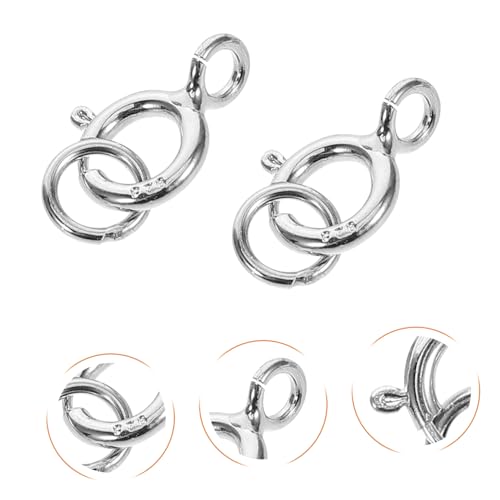 NUOBESTY 5 Stück Sterling Silber Federring Verschluss Robuste Schmuckverbinder für Halsketten und Armbänder Vielseitiger DIY Schmuckverschluss Langlebig und Elegant Geeignet für NUOBESTY 5 Stück Sterling Silber Federring Verschluss Robuste Schmuckverbinder für Halsketten und Armbänder Vielseitiger DIY Schmuckverschluss Langlebig und Elegant Geeignet für von NUOBESTY