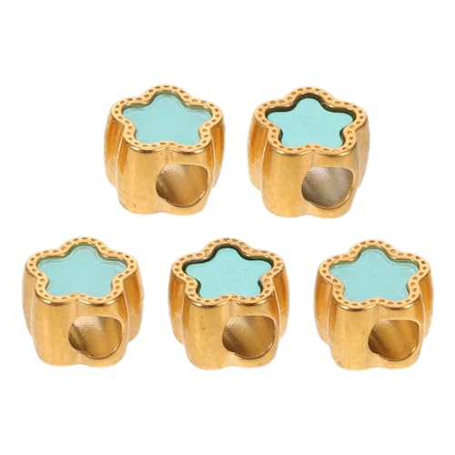 NUOBESTY 5 Stück Stern-Abstandsperlen-Charms – Metall-Großloch-Sterne, lose Perlen, Schmuck-Charms für Halsketten, Armbänder, Schmuckherstellung NUOBESTY 5 Stück Stern-Abstandsperlen-Charms – Metall-Großloch-Sterne, lose Perlen, Schmuck-Charms für Halsketten, Armbänder, Schmuckherstellung von NUOBESTY