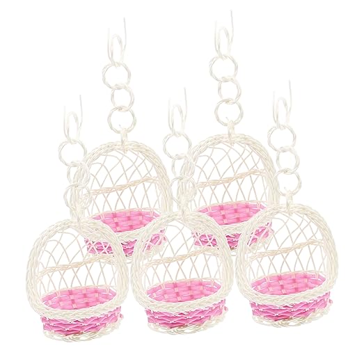 NUOBESTY 5 Stück Teiliges Handgefertigtes Rattan Aufbewahrungskorb Stilvolle Tragbare Körbe für Picknick Dekoration Organisation Woven Baskets Rosa für Zuhause und Büro NUOBESTY 5 Stück Teiliges Handgefertigtes Rattan Aufbewahrungskorb Stilvolle Tragbare Körbe für Picknick Dekoration Organisation Woven Baskets Rosa für Zuhause und Büro von NUOBESTY