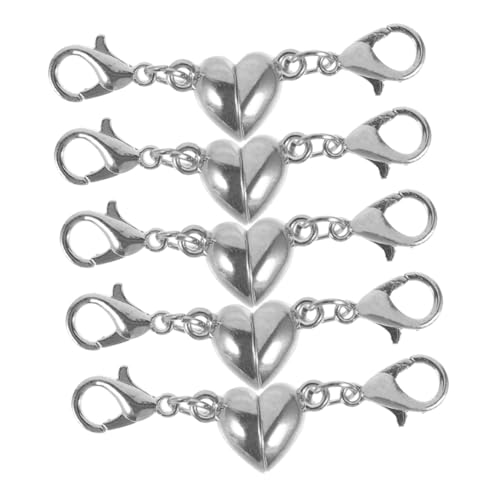 NUOBESTY 5 Stück Teiliges Herz Magnetverschlüsse für Schmuck Diy Silberne Leicht zu Verwendende Magnetische Verschlüsse für Armbänder und Fußkettchen NUOBESTY 5 Stück Teiliges Herz Magnetverschlüsse für Schmuck Diy Silberne Leicht zu Verwendende Magnetische Verschlüsse für Armbänder und Fußkettchen von NUOBESTY