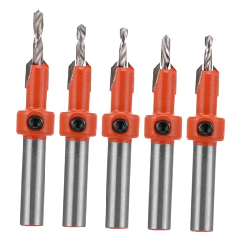 NUOBESTY 5 Stück Teiliges Holz stufenbohrer set mit Selbstschneidenden Senkbohrern aus Langlebiger Legierung Präzise Versenker für Möbelmontage und Holzarbeiten Erleichtert DIY projekte von NUOBESTY