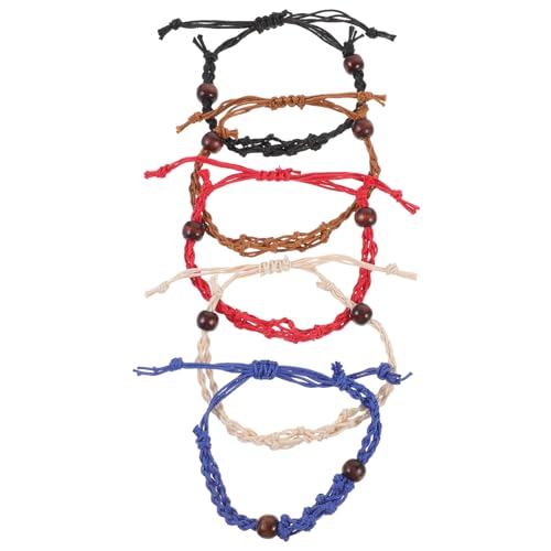 NUOBESTY 5 Stück Teiliges Verstellbares Geflochtenes Armband Seil Handgefertigter Gewebter Kristallkäfig Flexibles Dekoratives Netzarmband für Damen und Mädchen NUOBESTY 5 Stück Teiliges Verstellbares Geflochtenes Armband Seil Handgefertigter Gewebter Kristallkäfig Flexibles Dekoratives Netzarmband für Damen und Mädchen von NUOBESTY