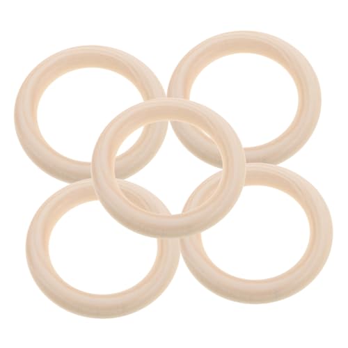 NUOBESTY 5 Stück Unvollendete Holzringe für Diy Projekte Makramee Schmuck und Handwerksbedarf Natürliche Holzkreise für Kreative Anwendungen NUOBESTY 5 Stück Unvollendete Holzringe für Diy Projekte Makramee Schmuck und Handwerksbedarf Natürliche Holzkreise für Kreative Anwendungen von NUOBESTY