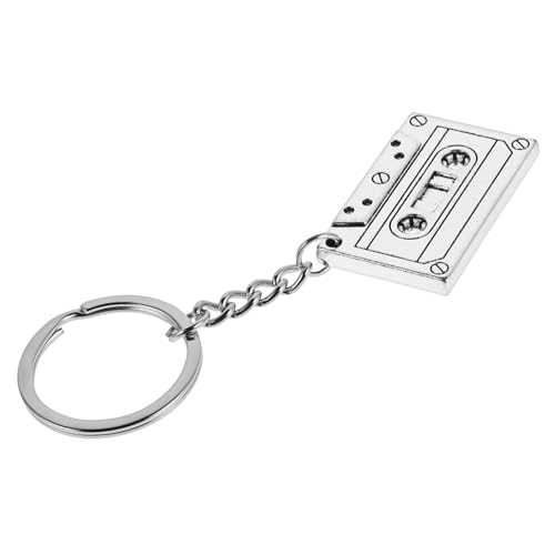 NUOBESTY 5 Stück Vintage Kassettenband Schlüsselanhänger Teiliges aus Langlebiger Legierung Vielseitig als Kette oder Armband Tragbar Modisches Accessoire für Party und Alltag für Frauen von NUOBESTY