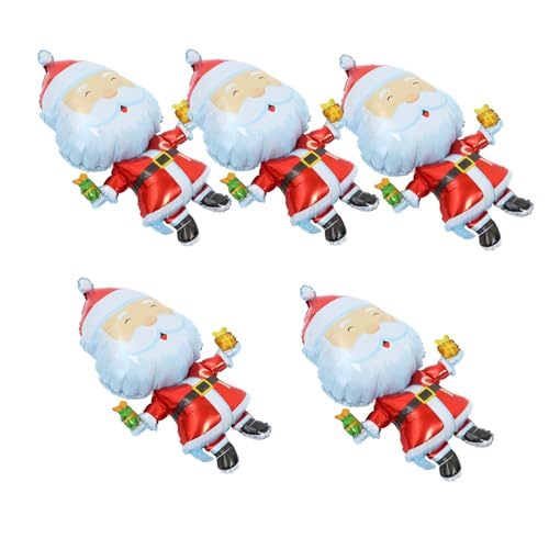 NUOBESTY 5 Stück Weihnachtsballons Aluminiumfolie Luftballons für Kreative Weihnachtsdeko für Partys und Festliche Anlässe Geeignet für Erwachsene NUOBESTY 5 Stück Weihnachtsballons Aluminiumfolie Luftballons für Kreative Weihnachtsdeko für Partys und Festliche Anlässe Geeignet für Erwachsene von NUOBESTY