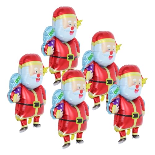 NUOBESTY 5 Stück Weihnachtsdeko Luftballons Weihnachtsmann Design Folienballons für Festliche Atmosphären für Weihnachtsfeiern und Dekorationen Langlebig und Vielseitig Einsetzbar NUOBESTY 5 Stück Weihnachtsdeko Luftballons Weihnachtsmann Design Folienballons für Festliche Atmosphären für Weihnachtsfeiern und Dekorationen Langlebig und Vielseitig Einsetzbar von NUOBESTY