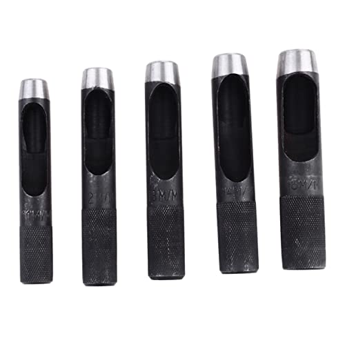 NUOBESTY 5 Stück leder locher runden Professional Tüllenwerkzeug Cutter Stanzen Formen schwer Formlocher Nähen Handwerk Tatsache uhrenwerkzeug Gürtel hohl Beutel Schwarz NUOBESTY 5 Stück leder locher runden Professional Tüllenwerkzeug Cutter Stanzen Formen schwer Formlocher Nähen Handwerk Tatsache uhrenwerkzeug Gürtel hohl Beutel Schwarz von NUOBESTY