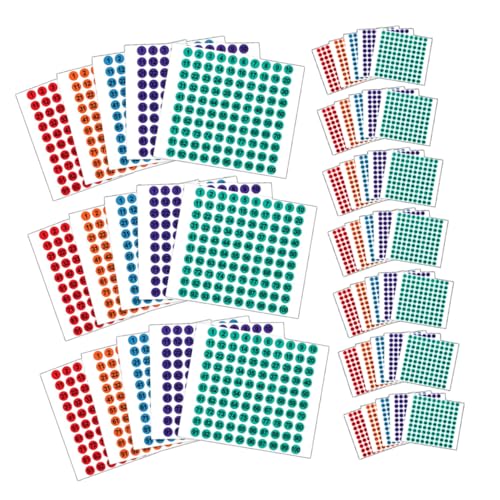 NUOBESTY 50 Blatt Runde Farbnummernaufkleber Selbstklebende Etiketten für Büro Schule und Diy Projekte Lösung für Organisation und Kennzeichnung von NUOBESTY