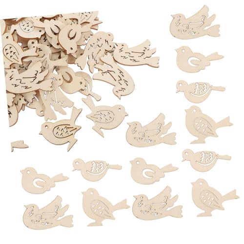 NUOBESTY 50 Stück Anhänger zum Basteln Glatte Oberfläche Naturbelassene Holzscheiben Kinderfreundlich DIY Vogel Deko für Weihnachtsbaum Party und Wohnraumgestaltung NUOBESTY 50 Stück Anhänger zum Basteln Glatte Oberfläche Naturbelassene Holzscheiben Kinderfreundlich DIY Vogel Deko für Weihnachtsbaum Party und Wohnraumgestaltung von NUOBESTY